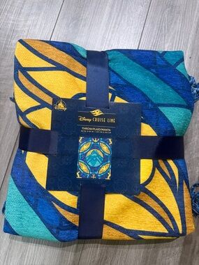 Disney Blue Teal and Yellow Cruise Blanket